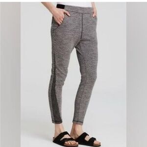 Free People black and white textured knit jogger pants size S